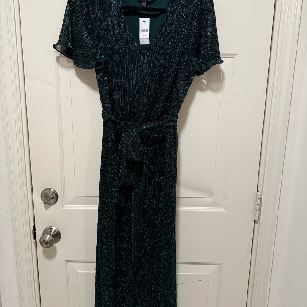 Lane Bryant Shimmering Dark Green Formal Dress